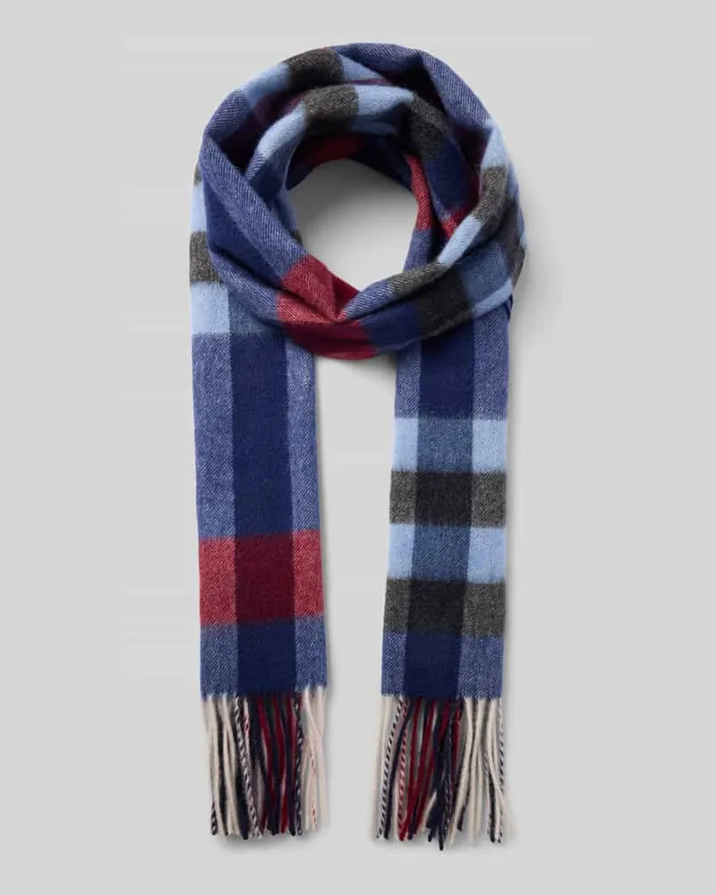 Ascot Wollschal mit Kaschmir-Anteil Blau