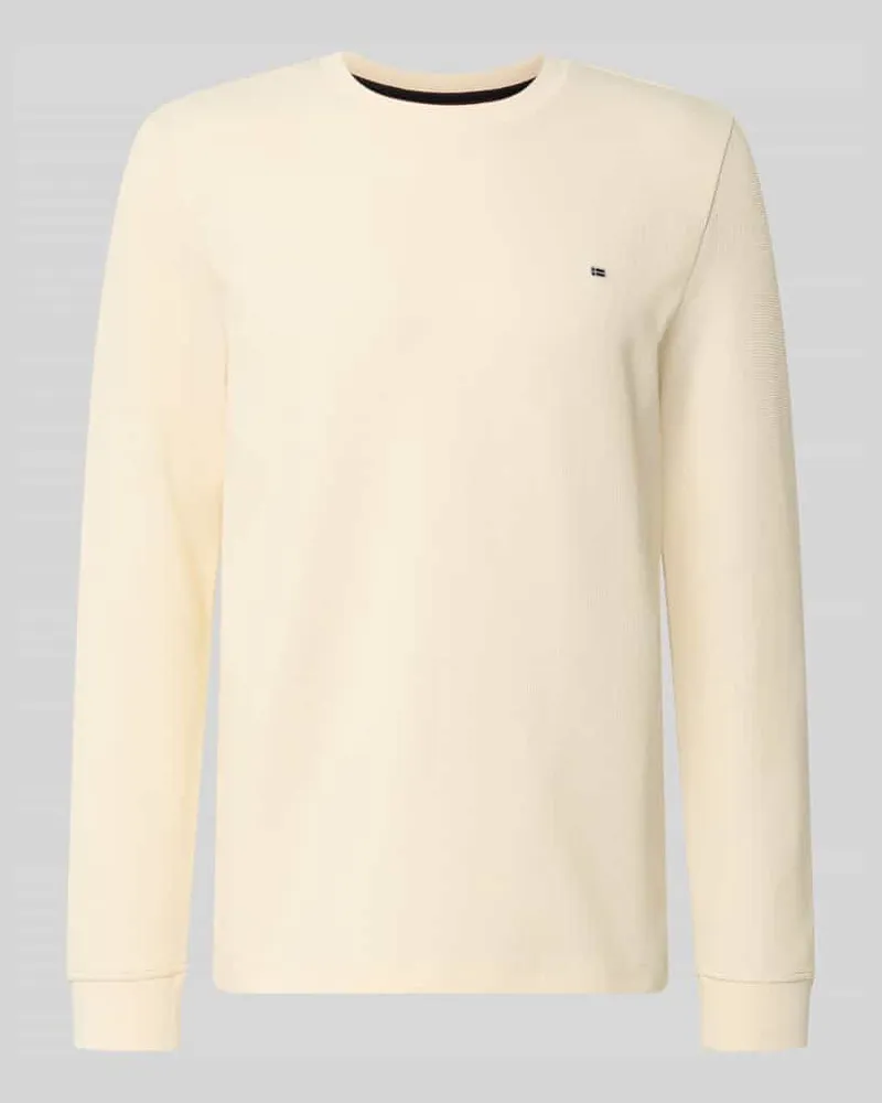Christian Berg Pullover aus Baumwoll-Mix Metallic