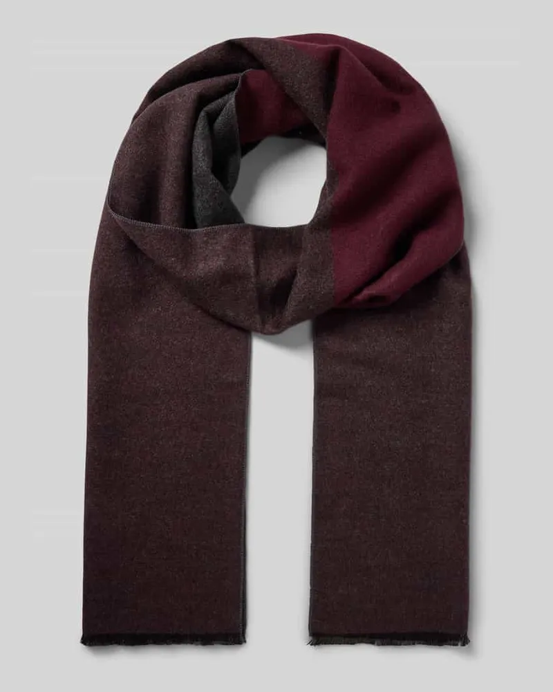 Christian Berg Schal mit Ausfransungen Bordeaux