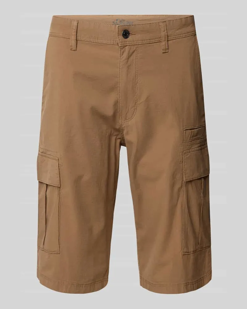 S.Oliver Relaxed Fit Cargo-Bermudas aus Baumwoll-Elasthan-Mix 