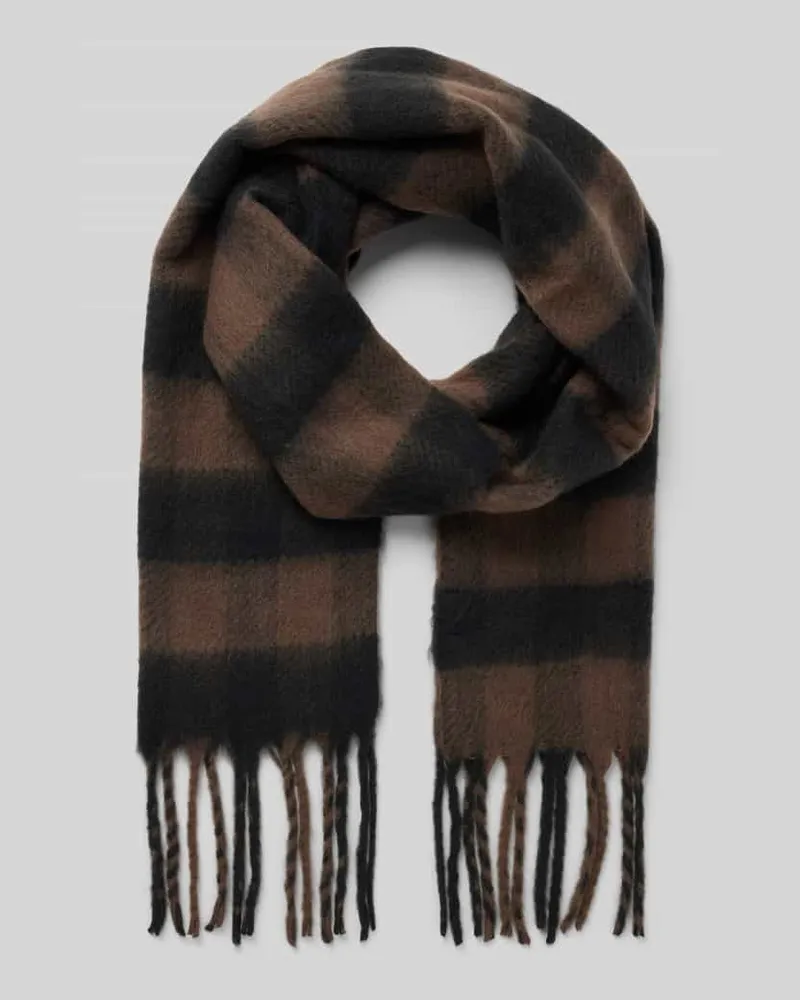 McNeal Schal mit Ausfransungen Dunkelbraun