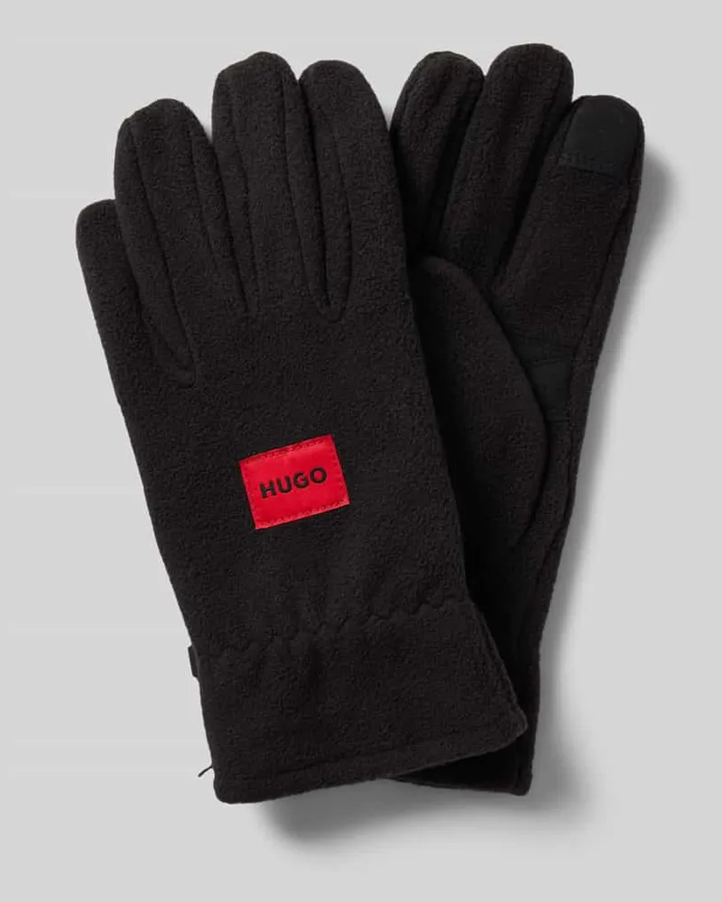 HUGO BOSS Handschuhe mit Label-Patch Modell 'Lacko 