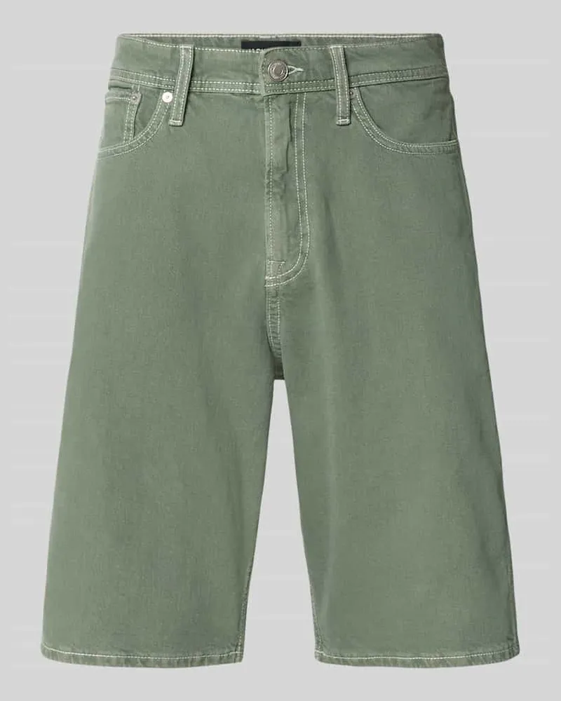 Jack & Jones Baggy Fit Jeansshorts mit Eingrifftaschen Modell 'ALEX Gruen