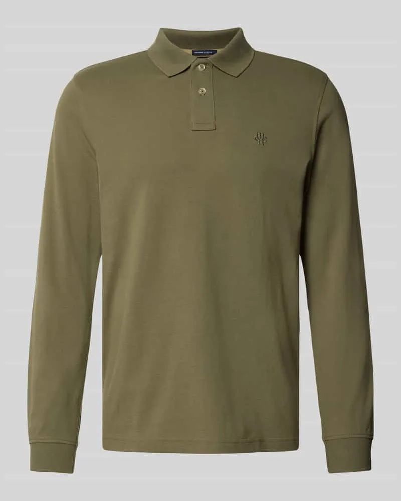 McNeal Regular Fit Poloshirt mit Label-Stitching Oliv