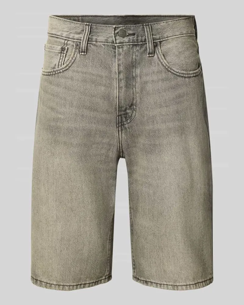 Levi's Loose Fit Jeansshorts im Used-Look Hellgrau