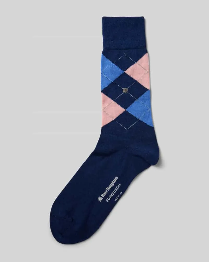 Burlington Socken aus Schurwoll-Mix mit Label-Detail 