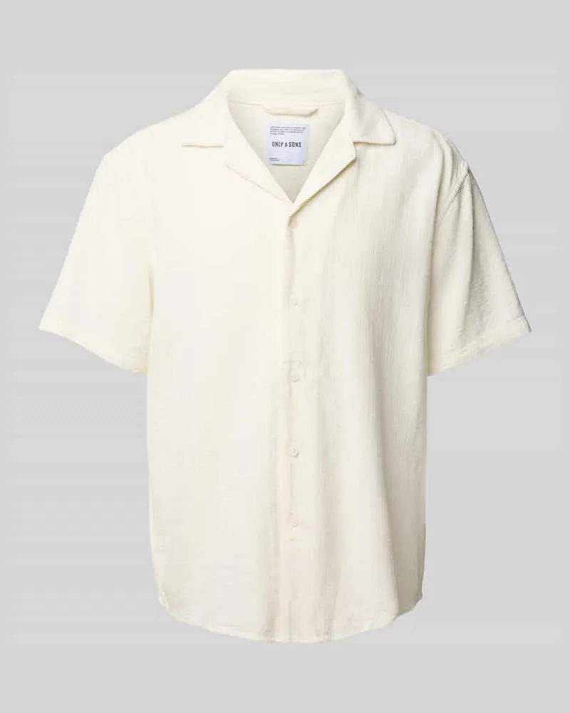 Only & Sons Freizeithemd aus Viskose-Mix mit Leinen-Anteil Modell 'LATHAM Offwhite