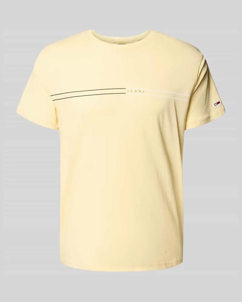 Tommy Hilfiger Regular Fit T-Shirt aus reiner Baumwolle Gelb