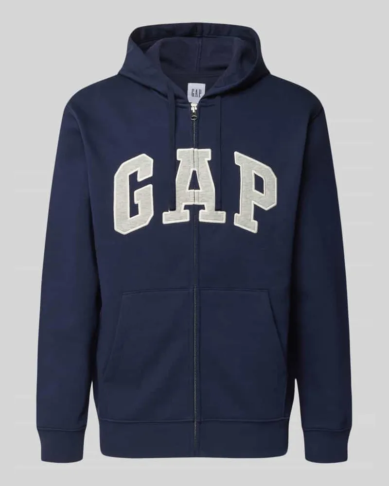 GAP Sweatjacke mit Logo und Känguru-Tasche Marine