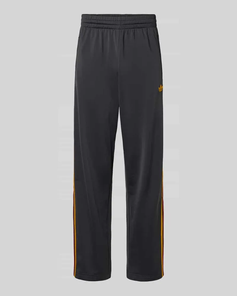 adidas Relaxed Fit Sweatpants mit Label-Streifen Modell 'FIREBIRD Anthrazit