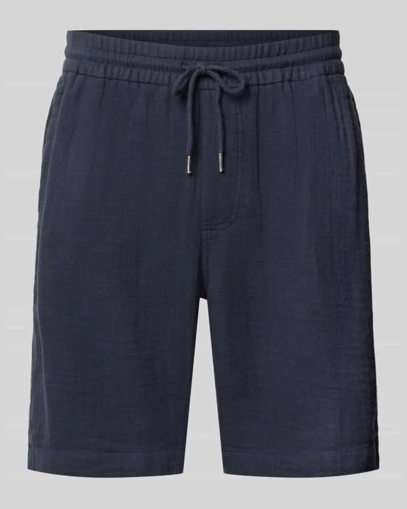 Lindbergh Shorts mit Eingrifftaschen und elastischem Bund Marine