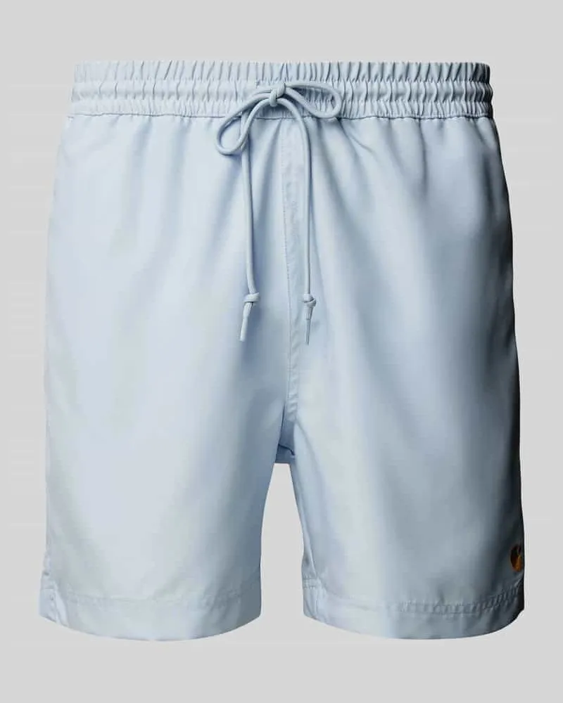 Carhartt WIP Badehose mit Label-Stitching Hellblau