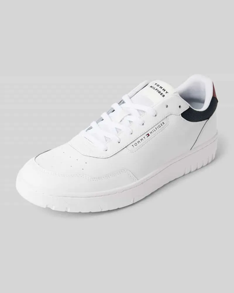 Tommy Hilfiger Sneaker aus Leder-Mix Modell 'BASKET CORE LITE Weiss