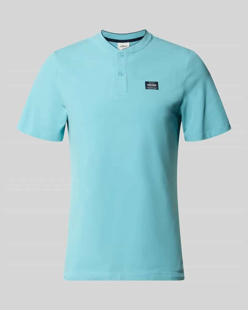 S.Oliver Regular Fit Poloshirt aus Baumwoll-Mix Tuerkis
