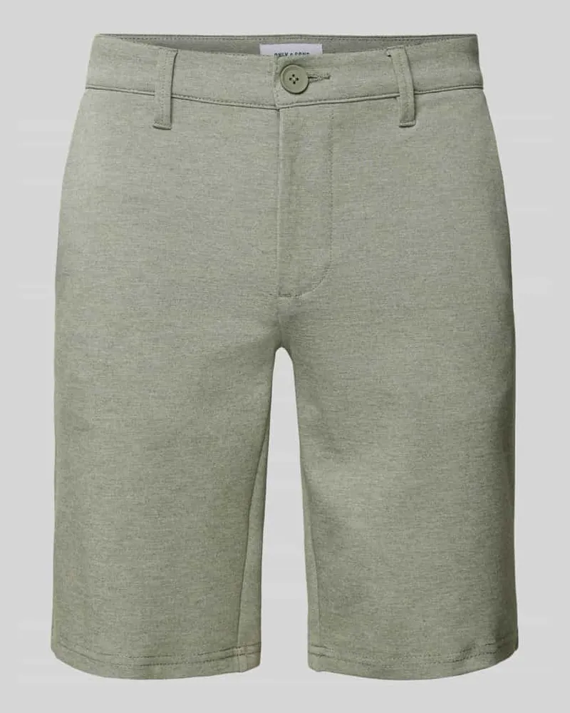 Only & Sons Shorts mit französischen Eingrifftaschen Modell 'MARK Khaki