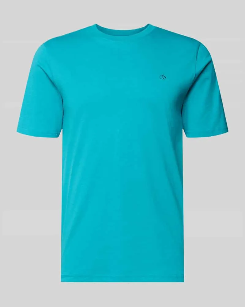 Scotch&Soda Regular Fit T-Shirt mit Logo-Stitching Blau