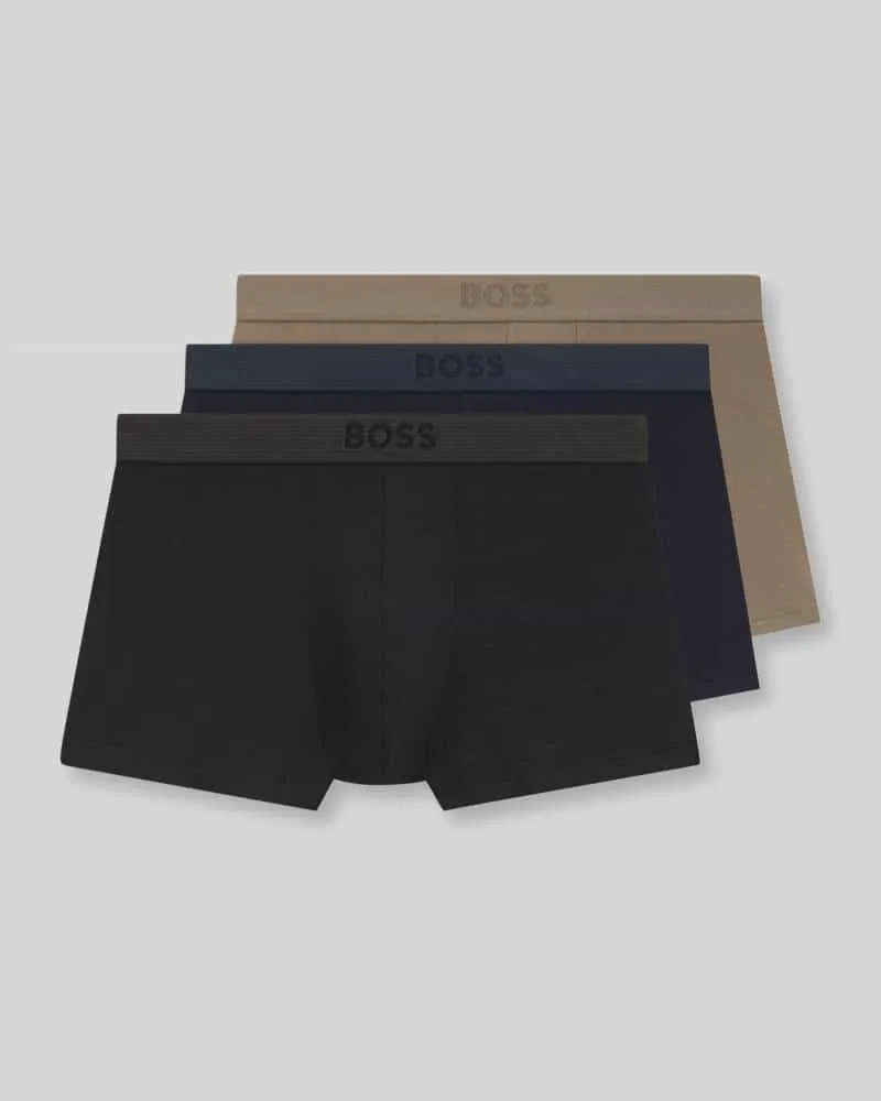 HUGO BOSS Pants im 3er-Pack aus Baumwollmix Mittelgrau