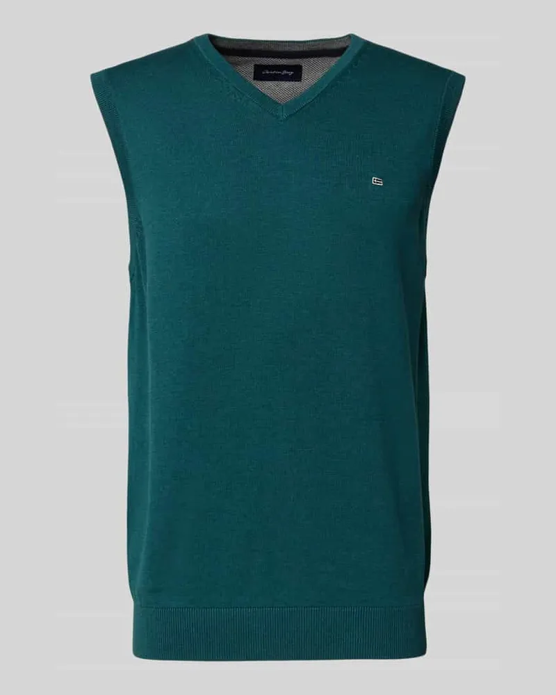 Christian Berg Pullunder mit Label-Stitching Metallic