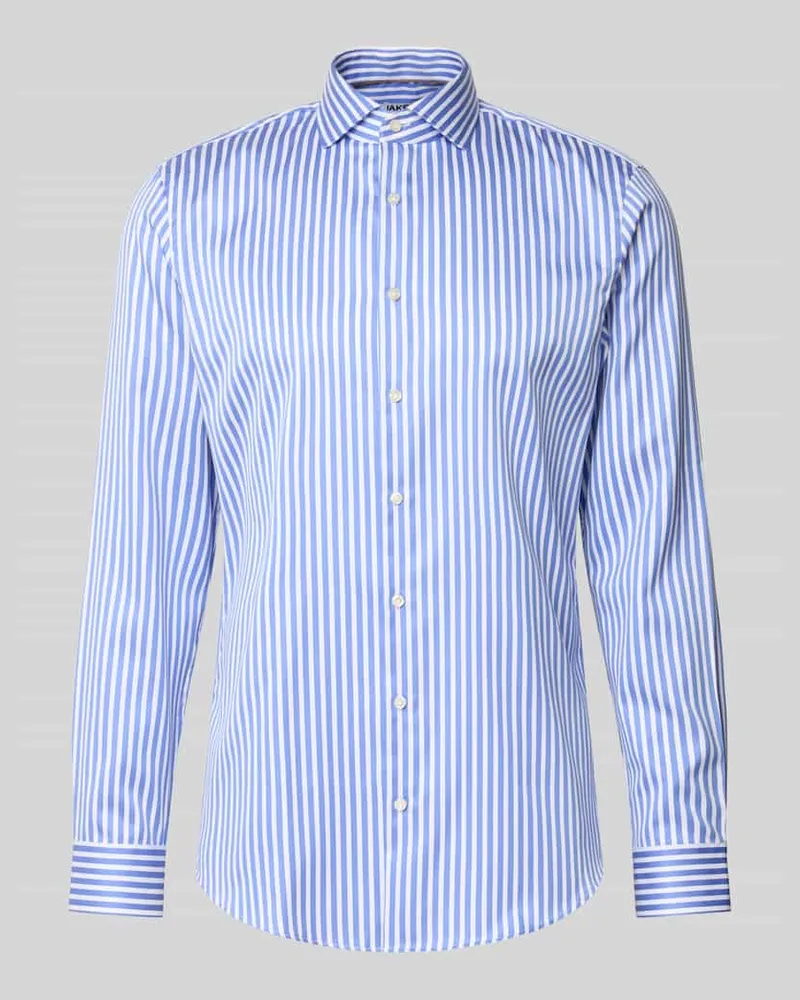 JAKE*S Slim Fit Business-Hemd mit Haifischkragen 