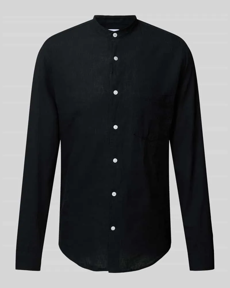 Lindbergh Regular Fit Freizeithemd aus Leinen-Baumwoll-Mix 