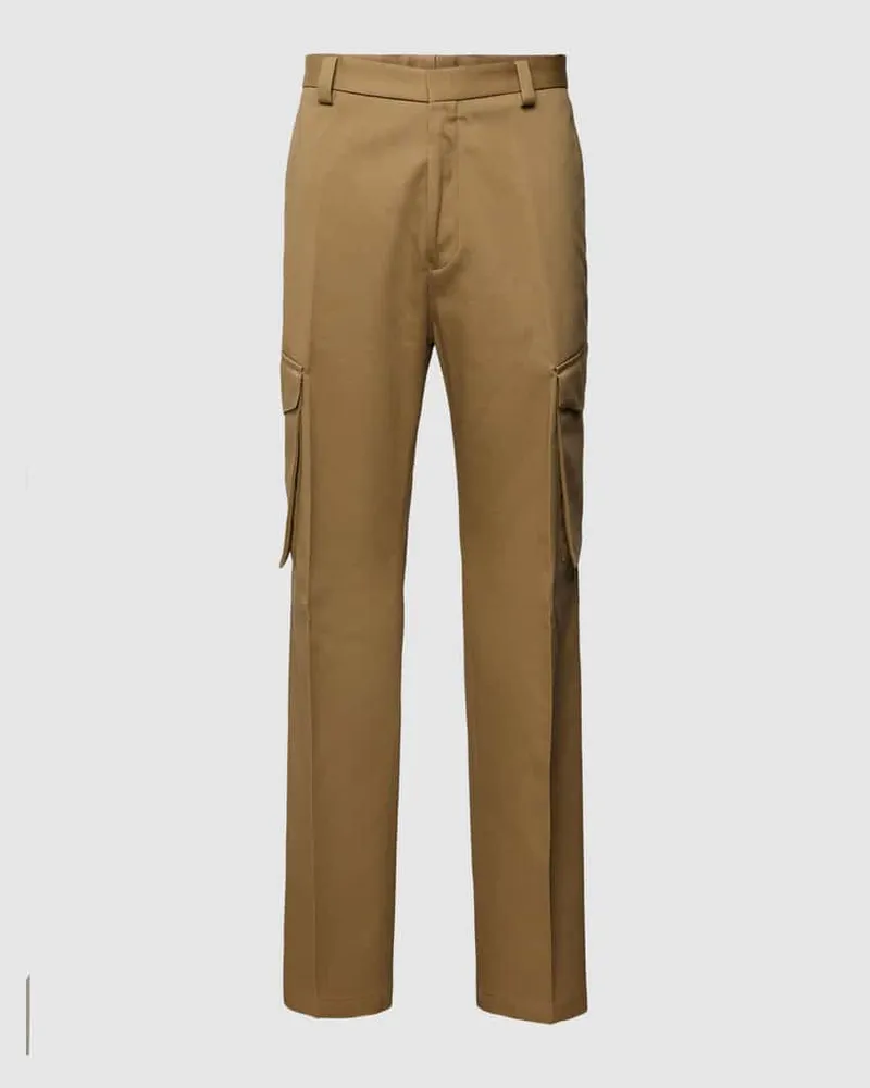 HUGO BOSS Stoffhose mit aufgesetzten Taschen Modell 'Falko Camel