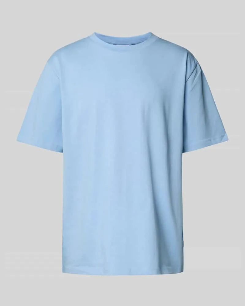 Lindbergh T-Shirt mit geripptem Rundhalsausschnitt 