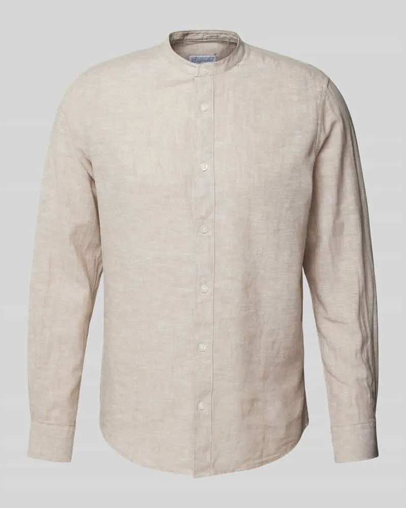 Only & Sons Slim Fit Leinenhemd aus Leinen-Mix mit Kaschmir-Anteil Modell 'CAIDEN 