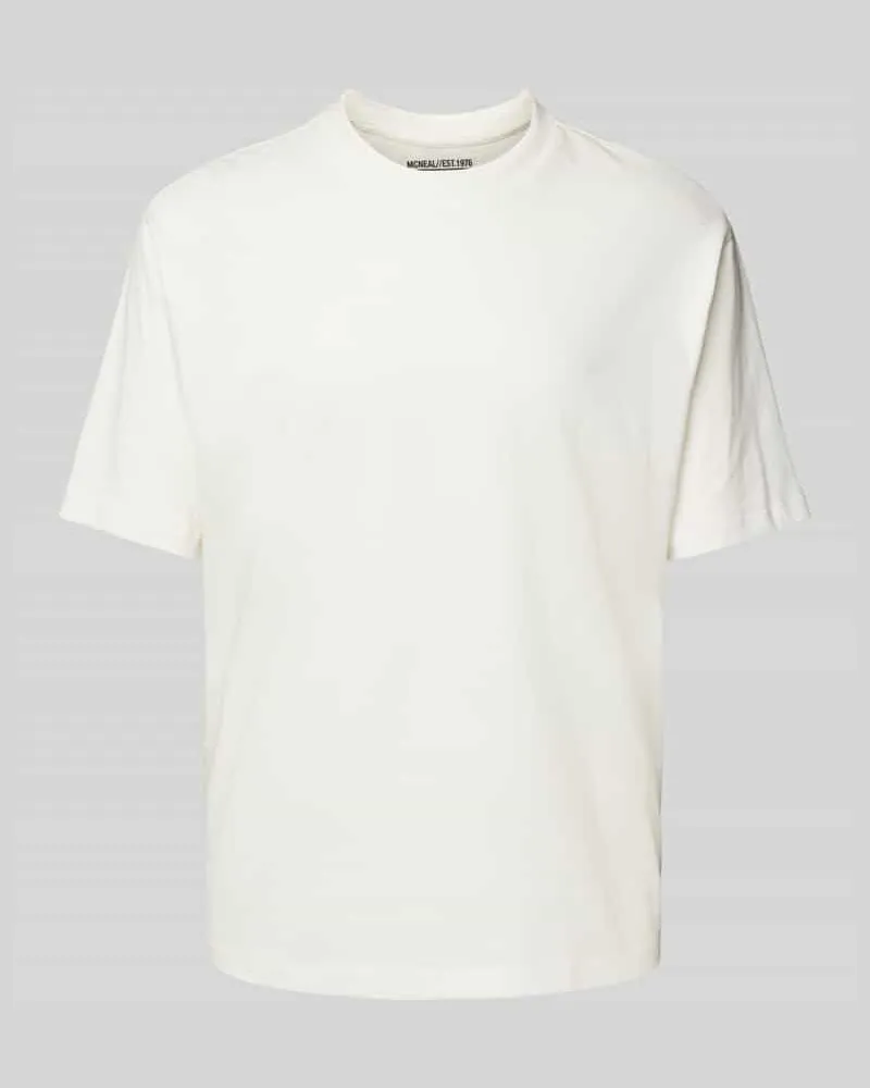 McNeal T-Shirt mit geripptem Rundhalsausschnitt Sand
