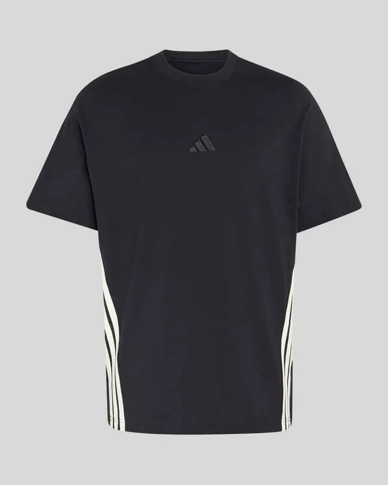 adidas Relaxed Fit T-Shirt aus reiner Baumwolle Black