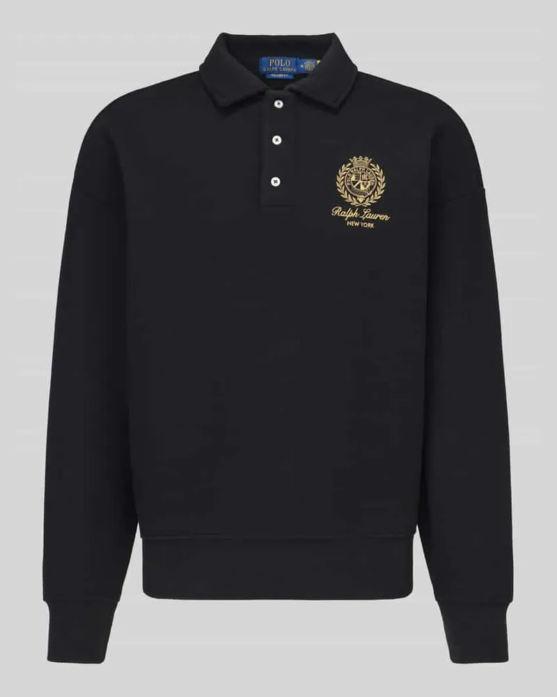 Ralph Lauren Sweatshirt mit Wappenstickerei Black