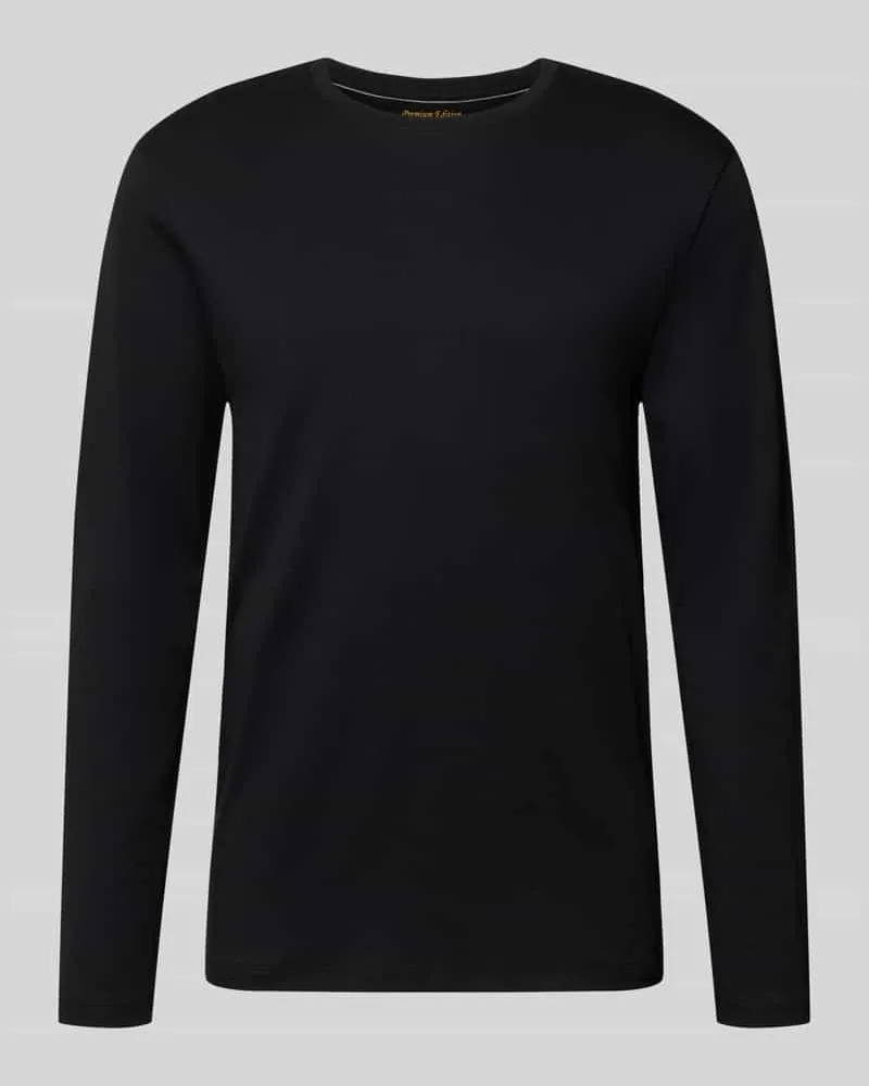 Christian Berg Longsleeve aus reiner Baumwolle Black
