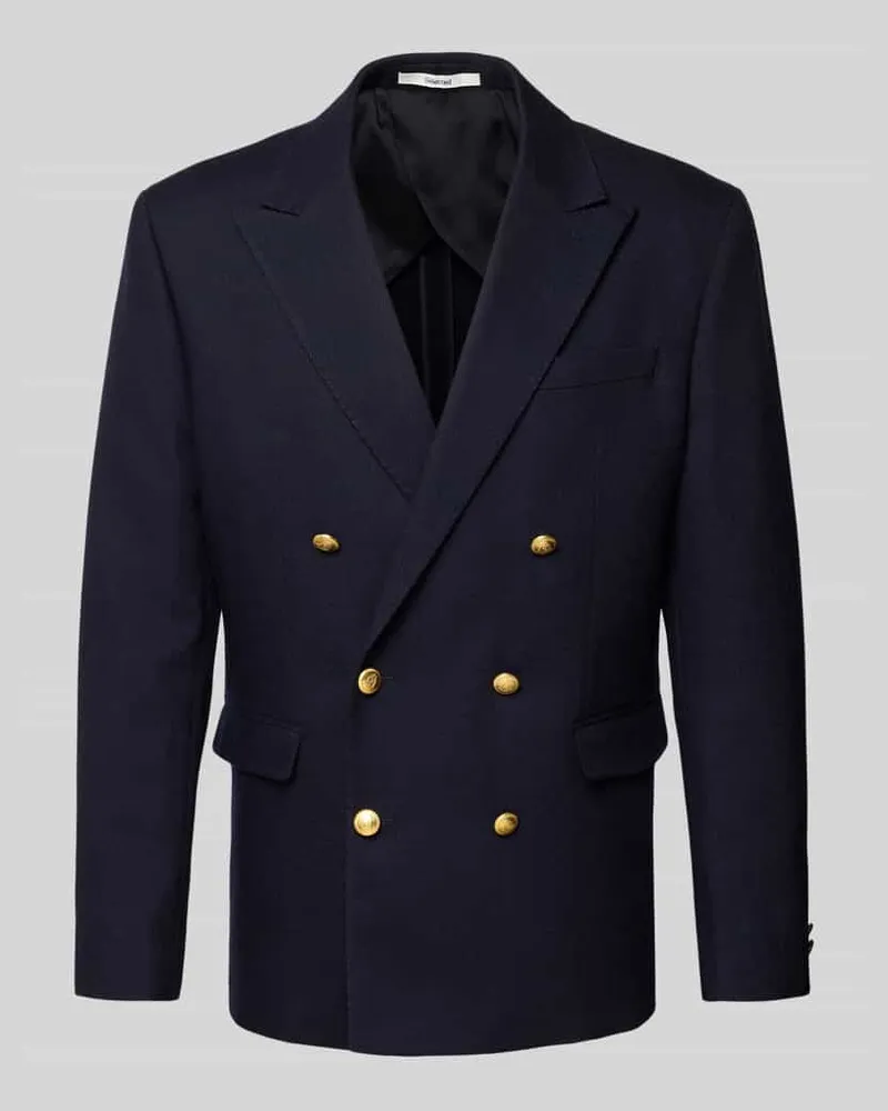 Selected Homme Regular Fit Sakko aus reiner Wolle Modell 'GAMES Dunkelblau