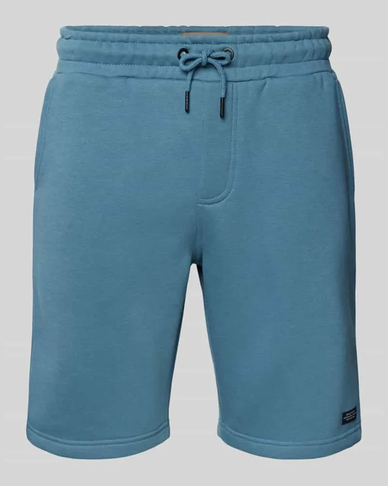 Blend Regular Fit Sweatshorts mit Label-Patch 