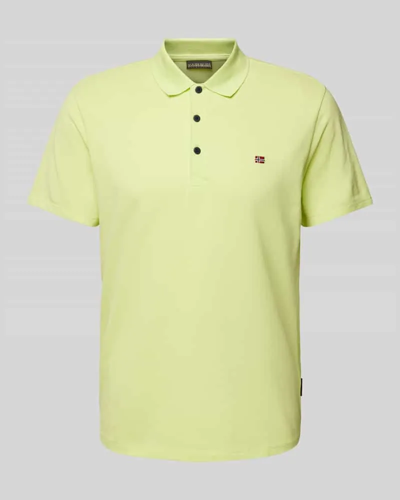 Napapijri Slim Fit Poloshirt mit Logo-Stitching Modell 'EALIS 