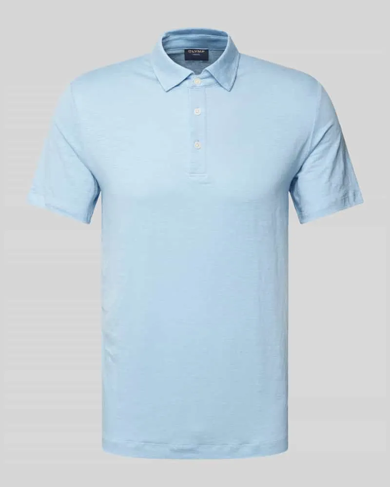Olymp Slim Fit Poloshirt aus Leinen-Mix 