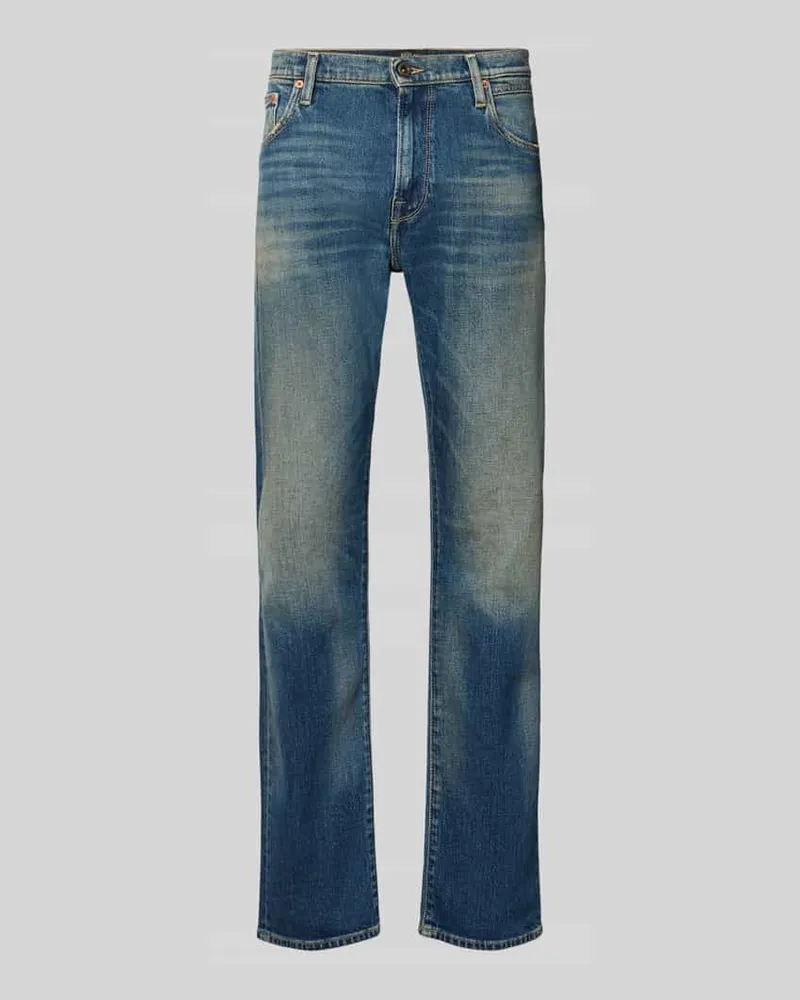 Replay Straight Fit Jeans im Used-Look Modell 'AIDEEN Jeansblau