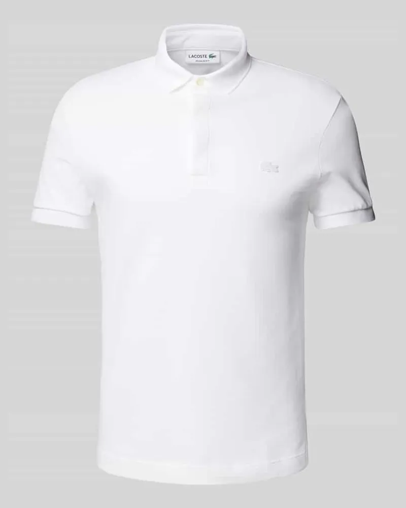 Lacoste Regular Fit Poloshirt mit Logo-Patch Modell 'CORE PIQUE Weiss