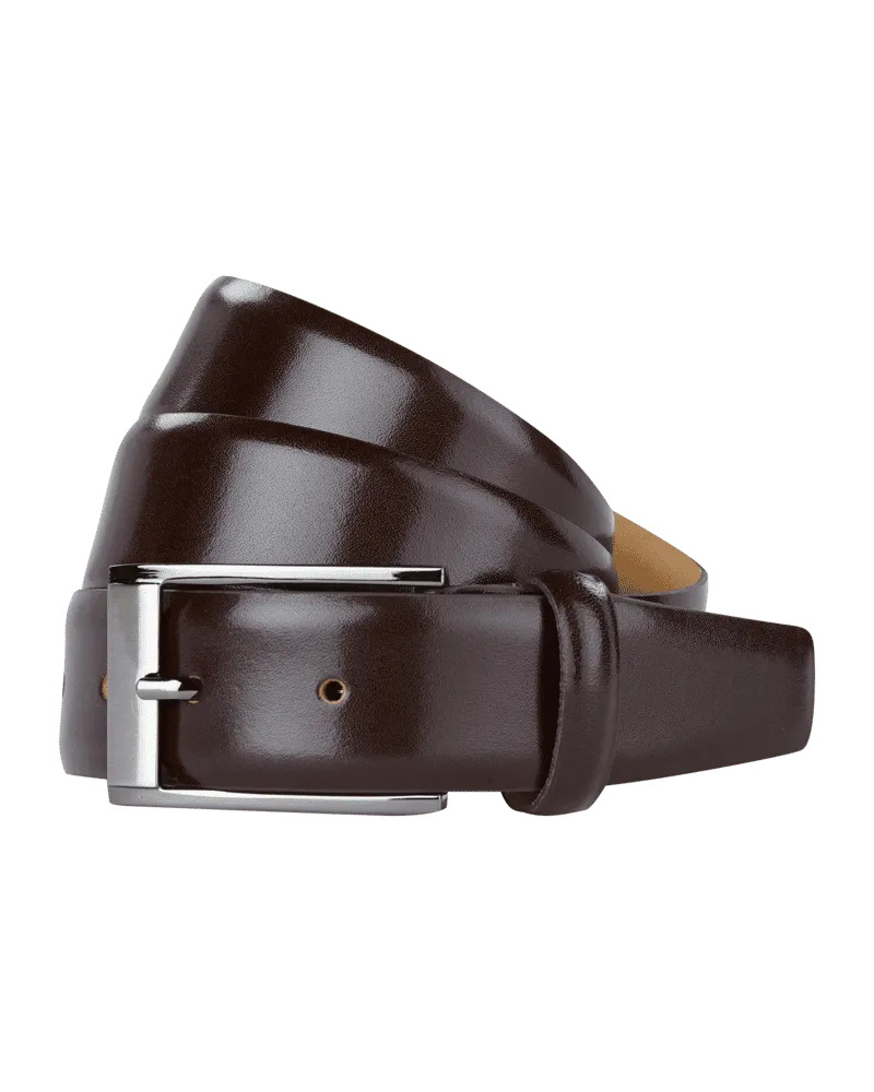 Pierre Cardin Ledergürtel mit Dornschließe in Chrom-Optik 