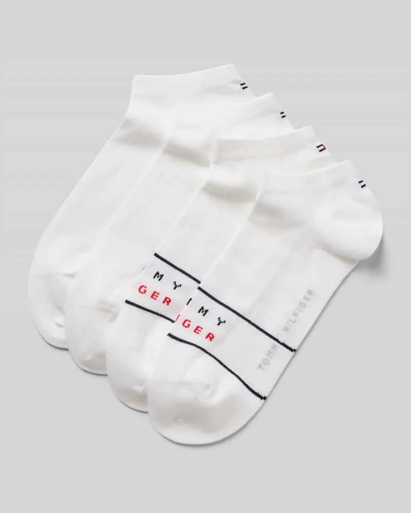 Tommy Hilfiger Sneaker-Socken aus Baumwoll-Mix im 4er-Pack Weiss