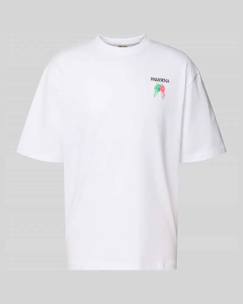 Only & Sons Boxy Fit T-Shirt aus reiner Baumwolle Modell 'FRED ESCAPE Weiss