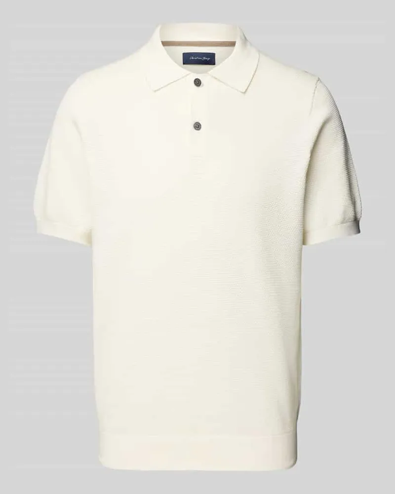 Christian Berg Poloshirt mit gerippten Abschlüssen 