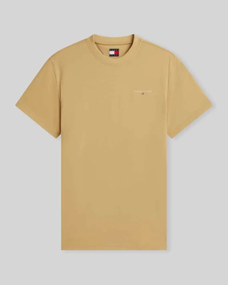 Tommy Hilfiger Slim Fit T-Shirt aus reiner Baumwolle Beige