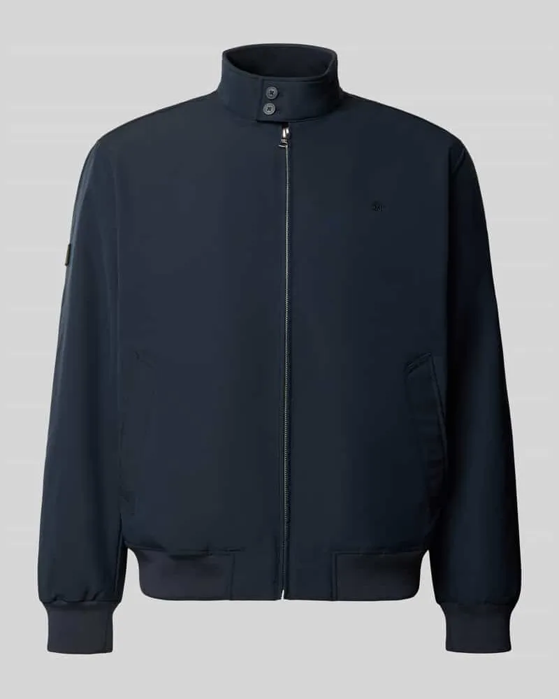 Superdry. Regular Fit Jacke mit Logo-Stitching Modell 'HARRINGTON Dunkelblau