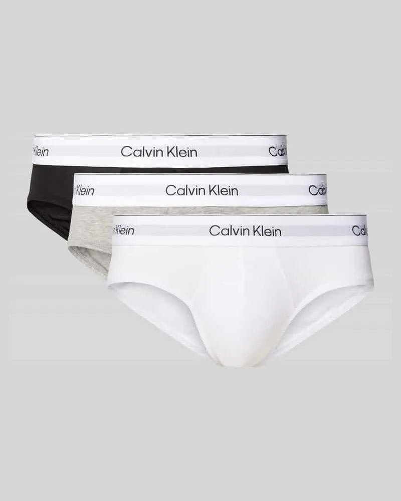 Calvin Klein Slip mit elastischem Label-Bund im 3er-Pack 
