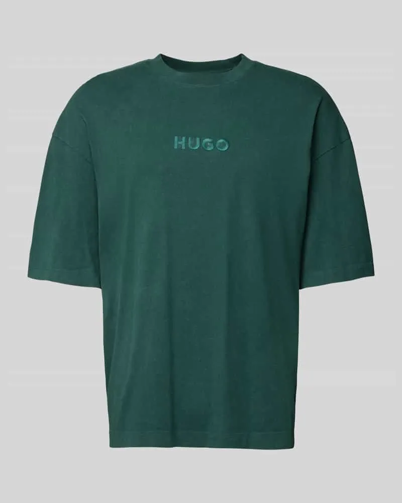 HUGO BOSS Oversized T-Shirt aus reiner Baumwolle Modell 'DELW Dunkelgruen
