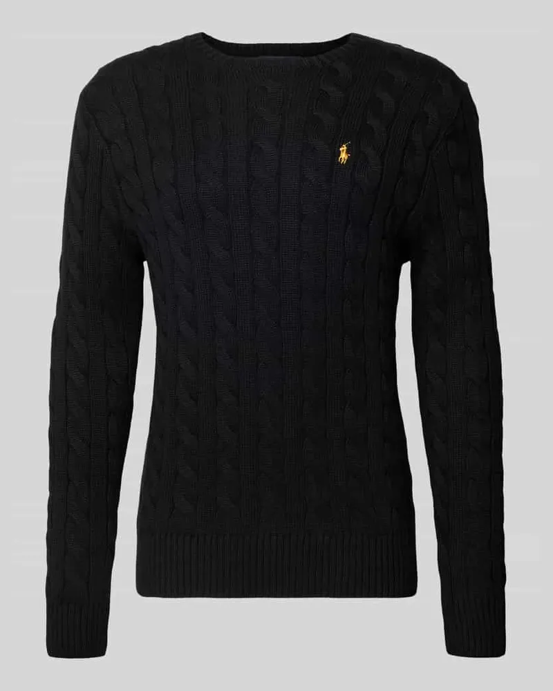 Ralph Lauren Strickpullover mit Label-Stitching Black