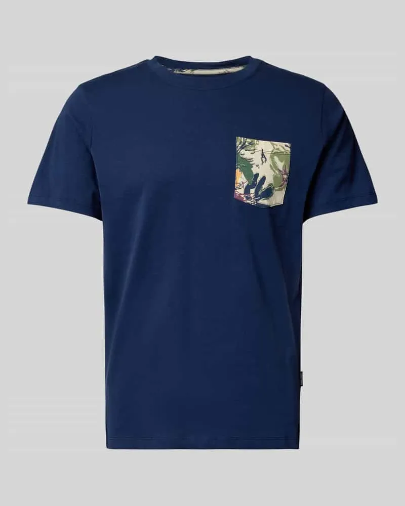 Blend T-Shirt mit geripptem Rundhalsausschnitt Modell 'BHJEM 