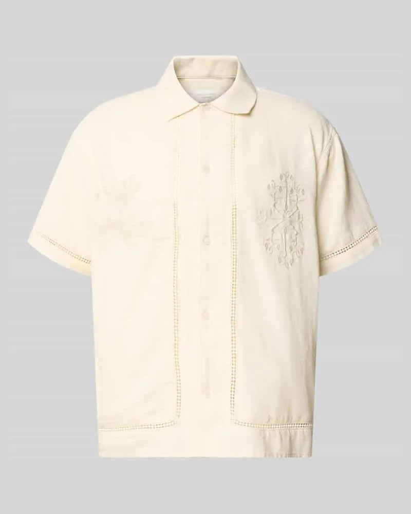 Jack & Jones Relaxed Fit Freizeithemd aus Lyocell-Mix Modell 'Menton Offwhite