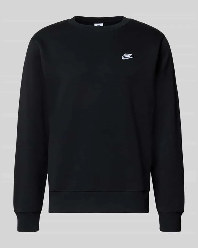 Nike Sweatshirt mit Label-Stitching und Rundhalsausschnitt Black