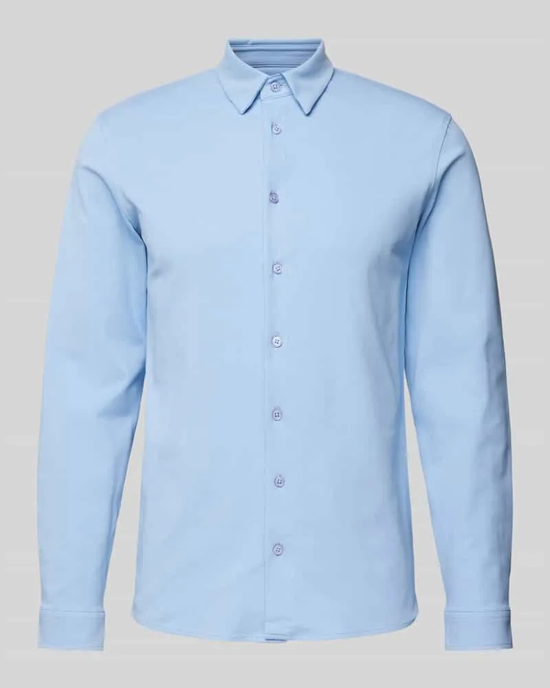Casual Friday Regular Fit Freizeithemd mit Kentkragen Modell 'Arthur Hellblau